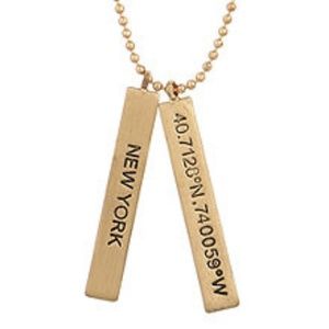 NEW YORK Dual-Bar Necklace, NWT!